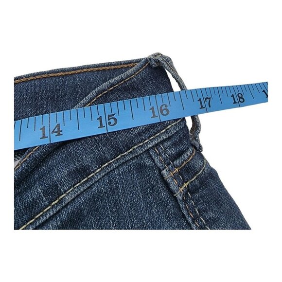 Old Navy Jeans Womens Size 8 Short Blue Denim The Flirt Bootcut Dark Worn Wash - Picture 6 of 10